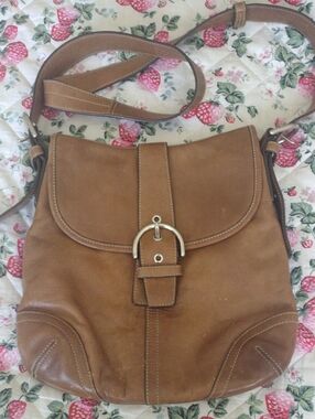 Coach Soho Tan Leather Crossbody Bag - Adjustable Strap